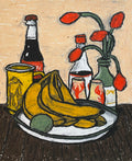 Five red tulips and Franco's cup